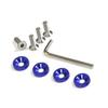 (4) JDM Racing Style Blue Aluminum Washers Bolts Kit For Car Fender, Bumper etc