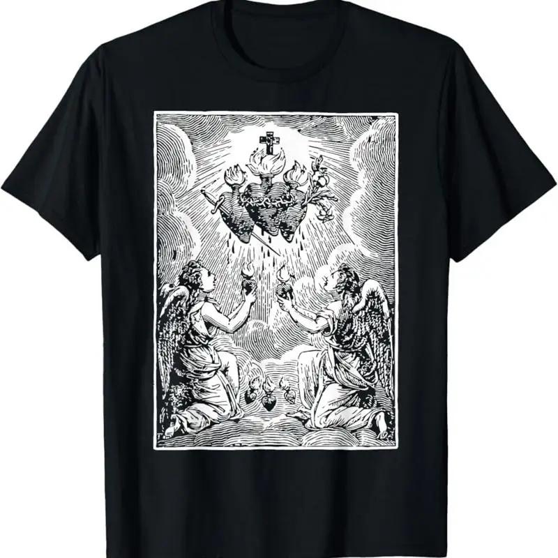 New Limited Sacred Heart Of Jesus Immaculate Mary T Shirt Size S 4xl