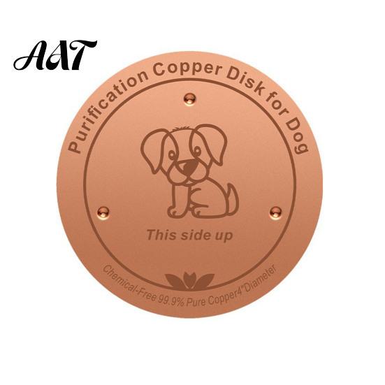 99.9 Percent Pure Copper Water Purifier Purification Disc for Dog, 4-Inch Diameter Disc, Pet Dispenser Cleaning with 3-Point Support Dog