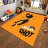 Basketball Style Carpet with Jump Shot Text in Bold Design Suitable for use as an anti-slip for living room bedroom sofas