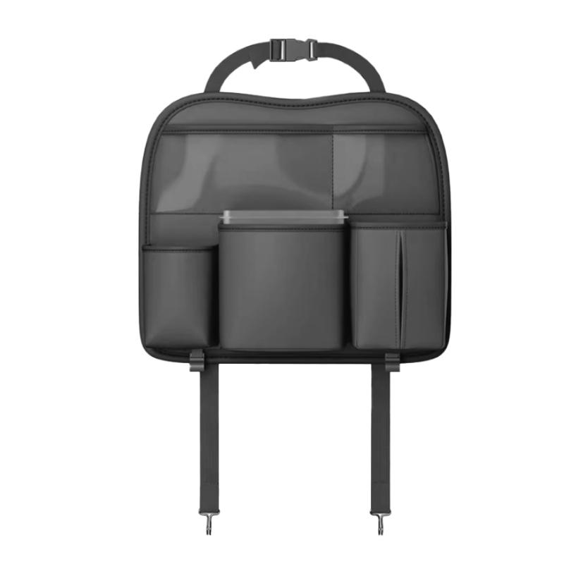 SEAMETAL Сумка для хранения на спинку сиденья автомобиля из ПУ кожи, органайзер на спинку сиденья автомобиля, коробка для салфеток, водонепроницаемая урна