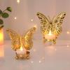 Elegant Butterfly Candle Holders Electroplated Iron Candle Stand  Table
