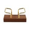 Walnut Wood Brass Card Case With Elegant Finish For Business Professionals And Gift Giving