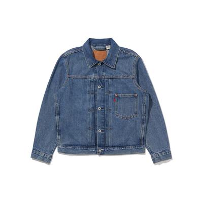 Levis однотонная джинсовая куртка с длинным рукавом на пуговицах, мужские куртки синего цвета A3174-0004