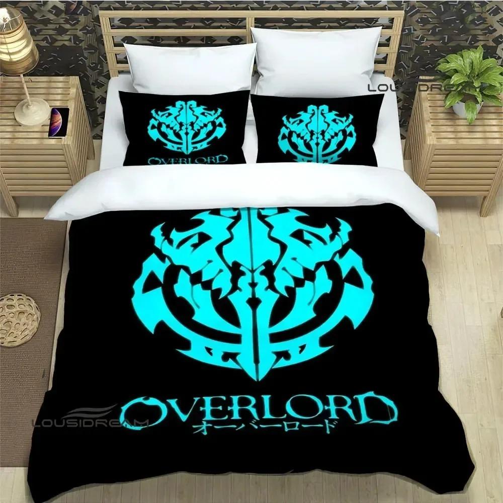 Постельные комплекты с мультяшным принтом Overlord Изысканный набор постельных принадлежностей Набор пододеяльника и одеяла Комплект постельного белья Роскошный подарок на день рождения