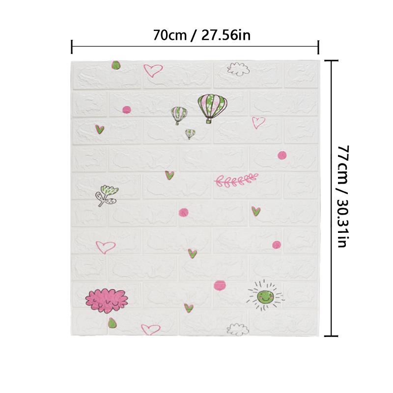 77 см x 70 см ПВХ кирпичный узор настенные панели для гостиной самоклеящиеся обои водонепроницаемые настенные наклейки украшение для спальни