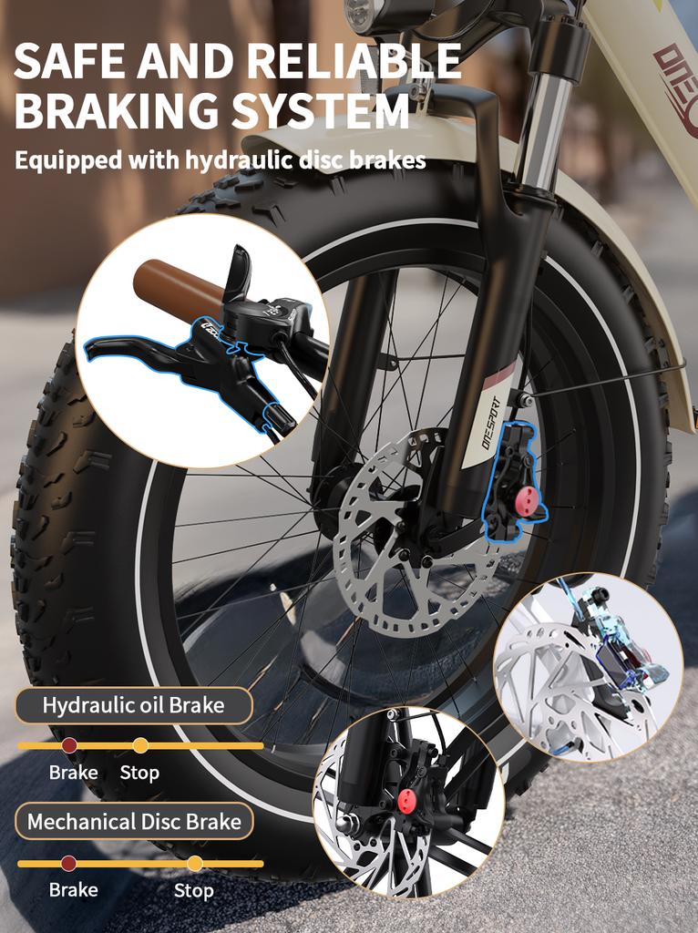 ONESPORT OT16MAX  E-Bike 500W48V18AH Hydraulic Braking  Commuting Electric Bicycle