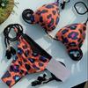 Summer Sexy Push Up Swimwear Women Brazilian Bikini Leopard Swimsuit Halter Biquini Holiday Two Pieces Bathing Suit
