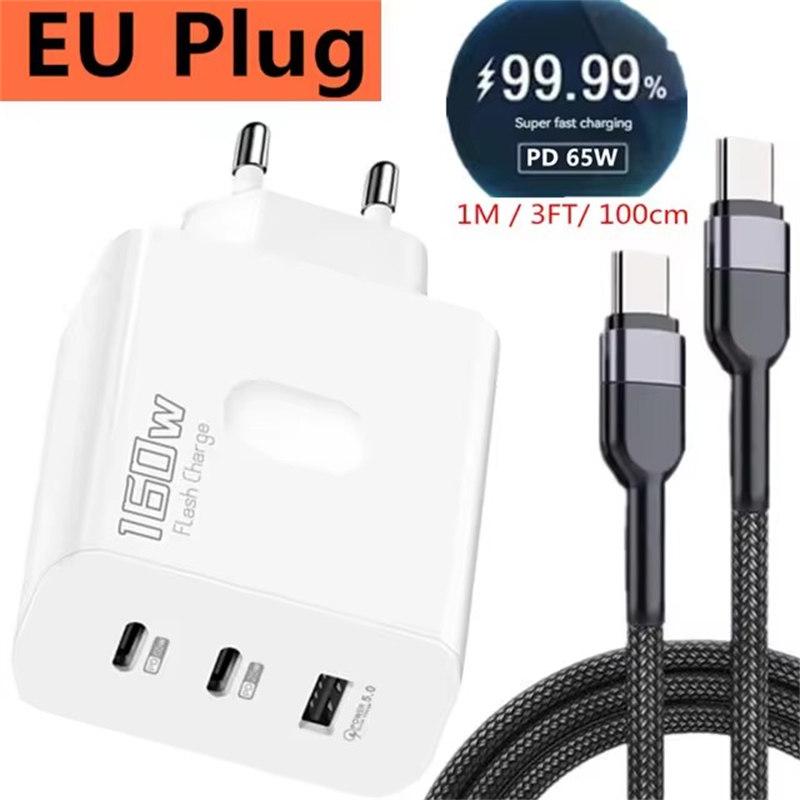 160 Вт USB зарядное устройство USB Type C адаптер быстрой зарядки Quick Charge 3.0 PD зарядное устройство для мобильного телефона iPhone Samsung Xiaomi Redmi OPPO