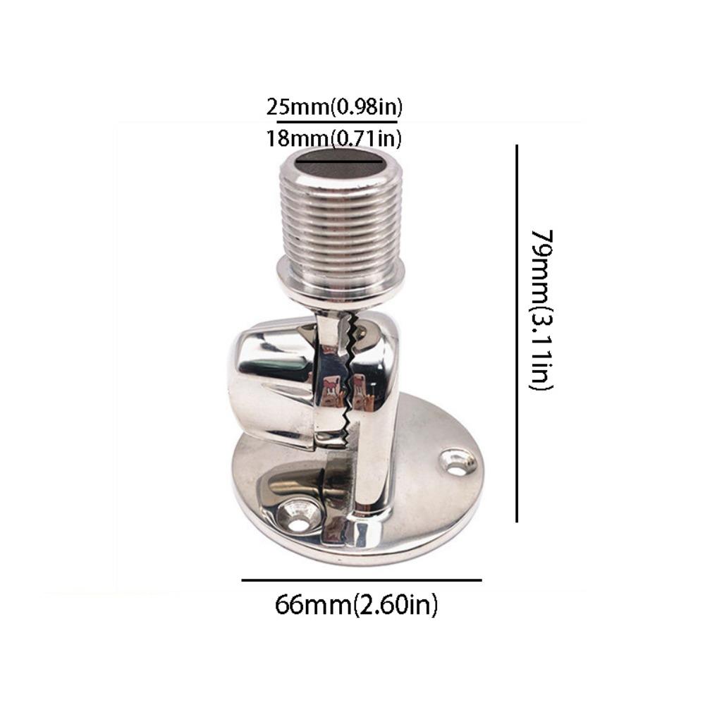 25mm Diameter Marine Antenna Mount 316 Stainless Steel Adjustable Antenna Mount Boat Hardware
