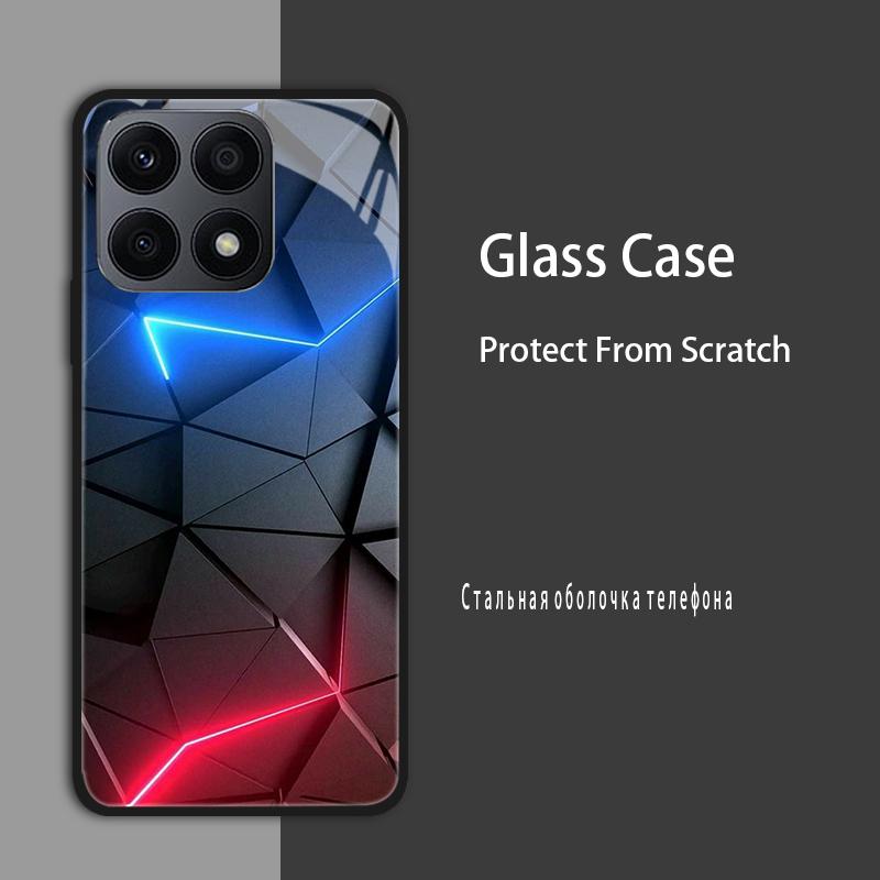 Для Huawei Honor X6a X6 X6S X8 5G 4G Чехол Накладка Чехол из закаленного стекла Жесткий Бампер Coque Для Honor X8A X6A X7A X8B Защитный Чехол