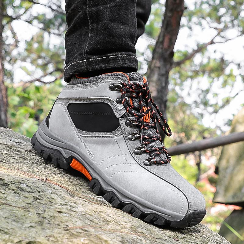 Plus Size 39-47 Autumn Men's High-top Hiking Boots Ankle Anti-Skidding Outdoor Boots Men Footwear