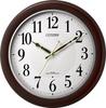 RHYTHM CITIZEN Wall Analog Continuous Second X X Clock, Radio-Controlled Clock, Hand, Wood, Brown, CITIZEN, 33.0 33.0 5.1 Cm, 8MYA37-006