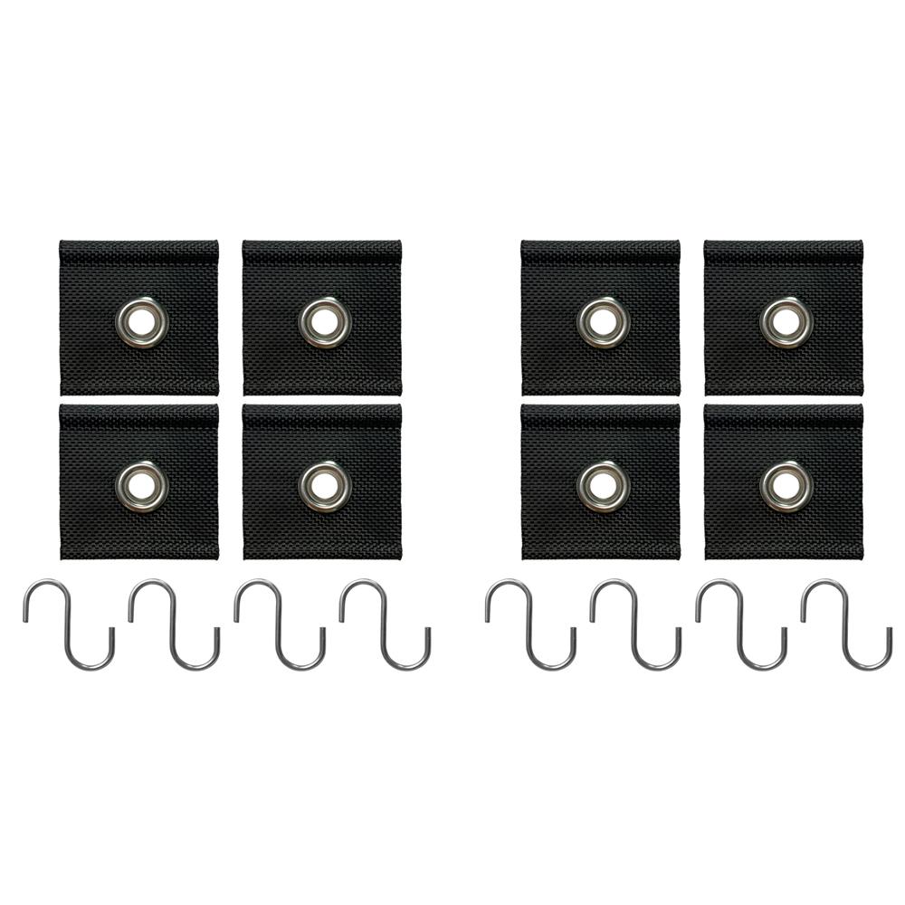 4 шт. S-образные крючки-клипсы для кемпингового тента, вешалки для палатки для автодома, вешалки для фонарей с отверстиями, караван-кемпер для дома, автоаксессуары