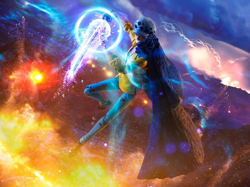 TAMASHII NATIONS ONE PIECE Trafalgar Law Onigashima Invasion 160mm PVC ABS Painted Movable Figure S.H.Figuarts - - Approx. &