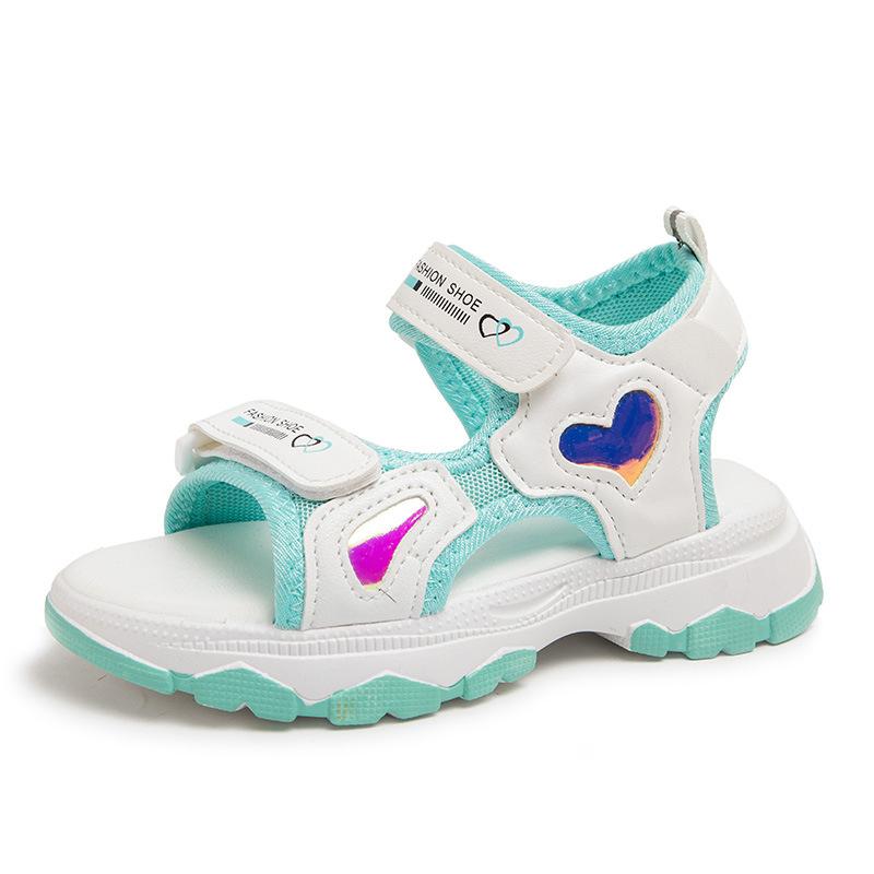 New Summer Soft Sole Non-Slip Sports Sandals for Girls, Children's Princess Beach Shoes for Older Kids