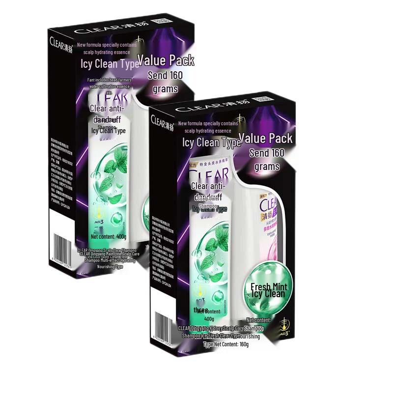 CLEAR Ice Cool Anti-Dandruff Shampoo Value Pack (400+160g x 2)