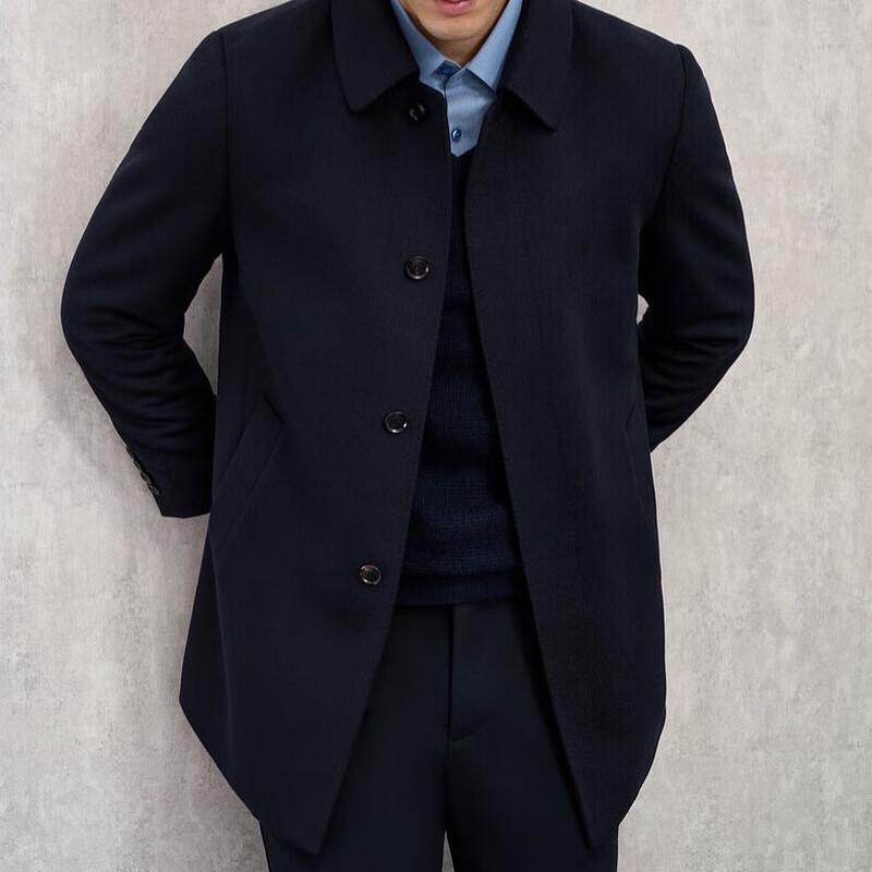 Мужское роскошное длинное шерстяное пальто EMZ 9E7500212