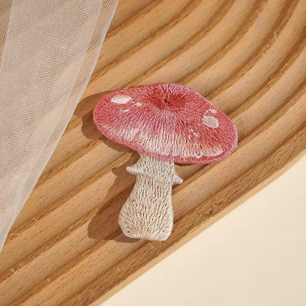 6cm Iron On Patches Mushroom Pattern DIY Bag Decoration Shoulder Bag Patches Countryside Style