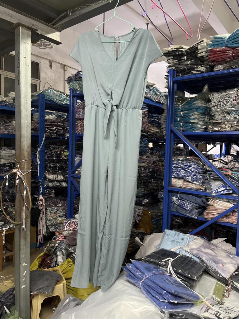 Women's Jumpsuit Summer Beach Short Sleeve Solid Color Casual Fashion Wide Leg Jumpsuit