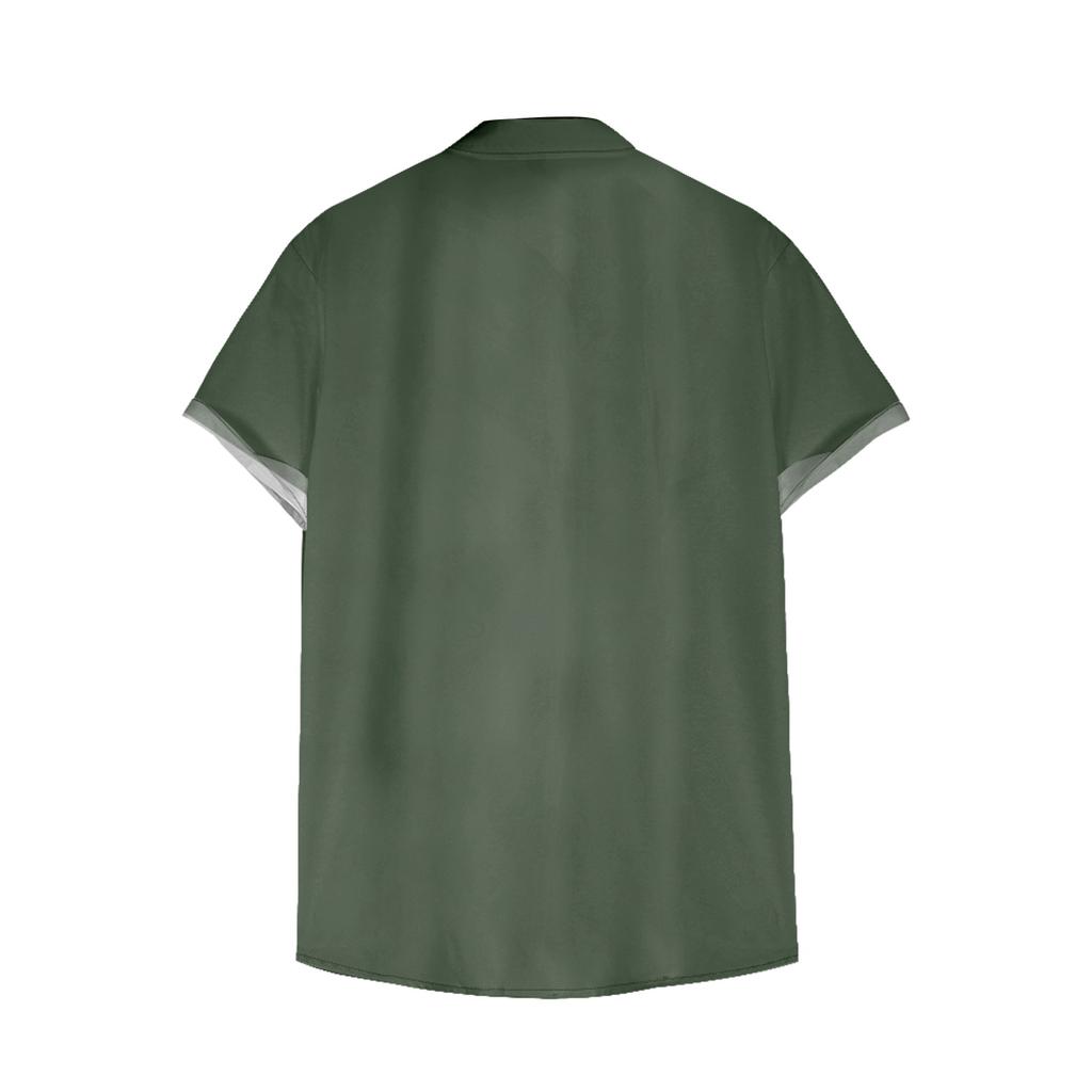 Мужские гавайские рубашки с короткими рукавами и пуговицами с принтом. Мужские повседневные модные рубашки с короткими рукавами.