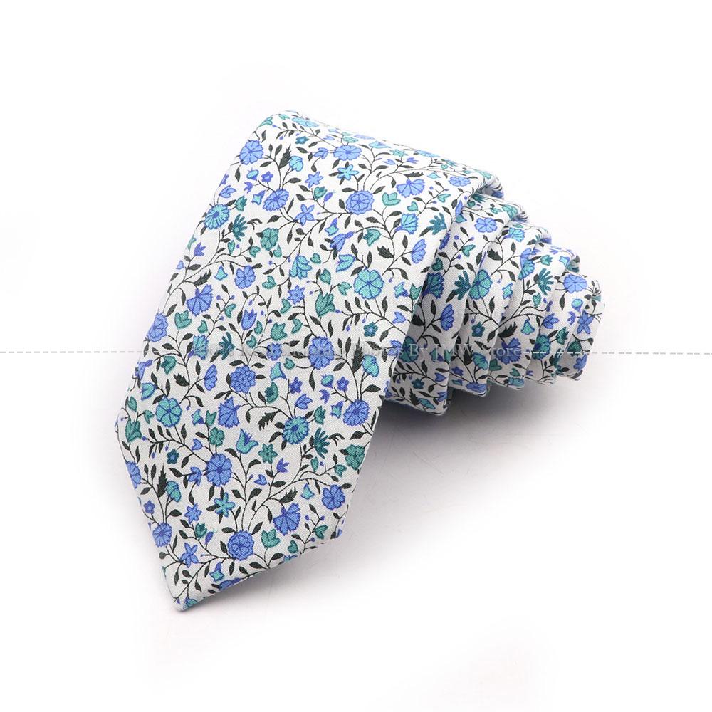 Новый шик, галстук с цветочным принтом, галстук из 100% хлопка, для мужчин, светлый цвет, повседневный узкий галстук, свадебная вечеринка