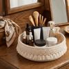 Cotton Rope Sundries Organizer Large Capacity Items Storage Basket Simple Woven Storage Basket