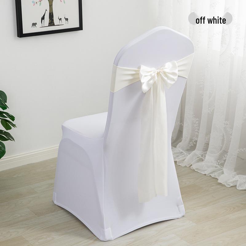 Elegant Wedding Ribbon Chair Cover Decoration