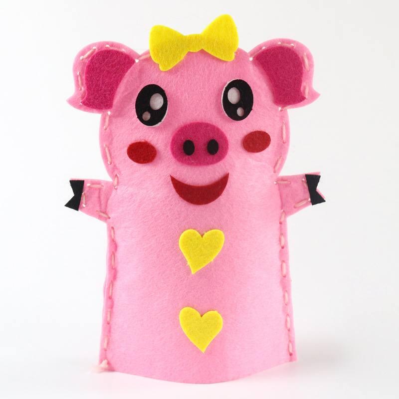 Детский набор для поделок своими руками, нетканый материал, мультяшные животные, ручные куклы, набор для рукоделия для детского сада, персонажи)