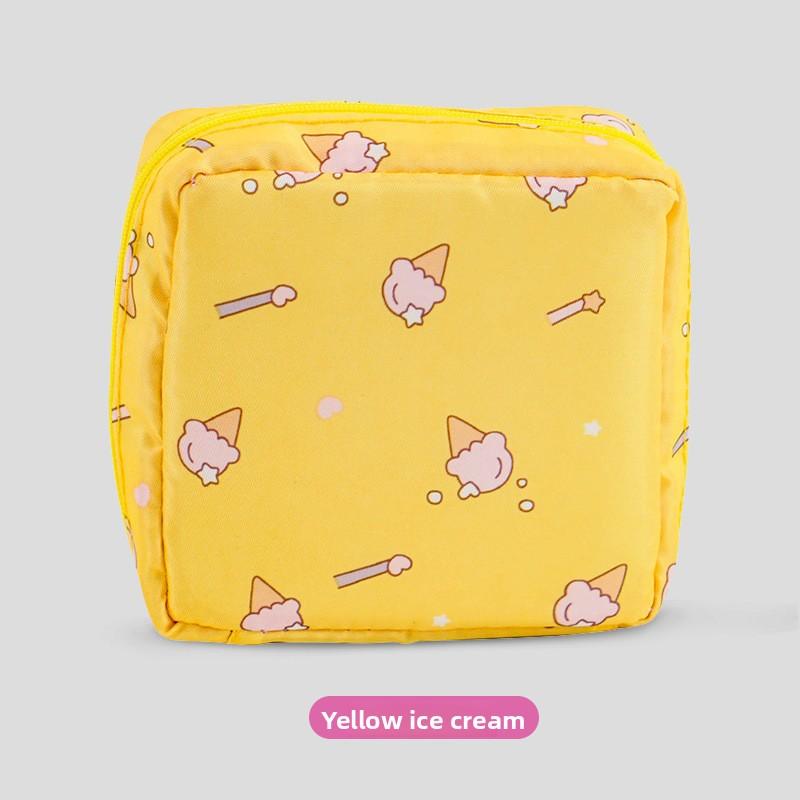 High-End Cube Sanitary Napkin Storage Bag Travel Makeup Organizer