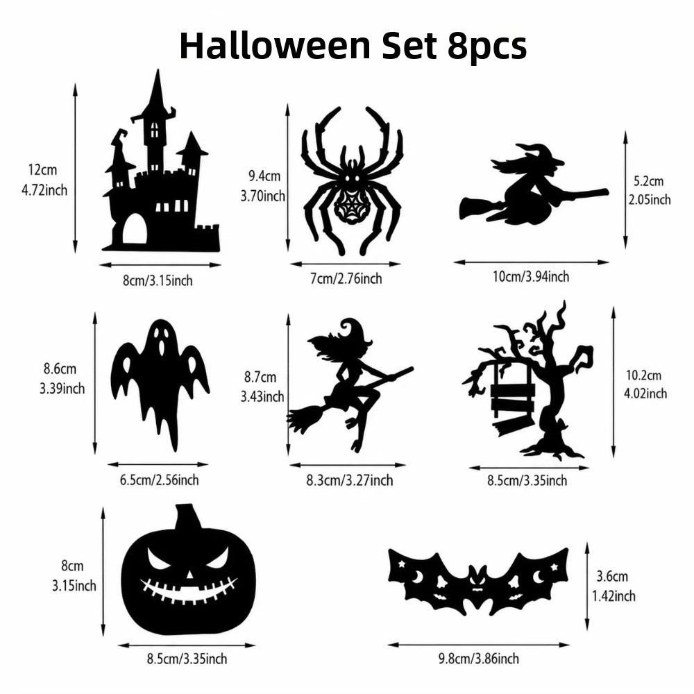 3D Effect Night Light Stickers Hollow Cutout 3D Wall Decals New Halloween Wall Stickers Home Decor