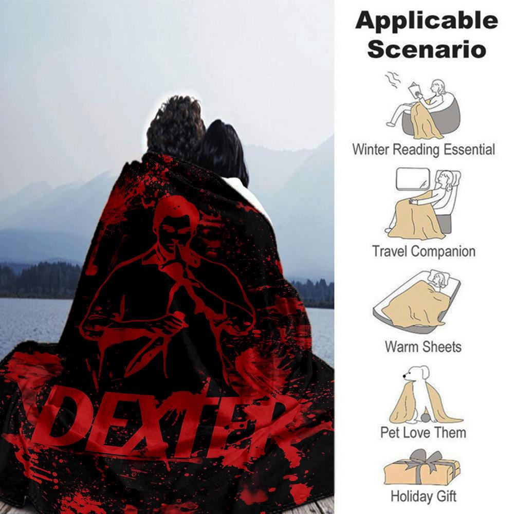1pc Dexter Throw Blanket - Soft Flannel, Cozy All-Season Polyester Perfect for Home, Office, Bedroom 1140