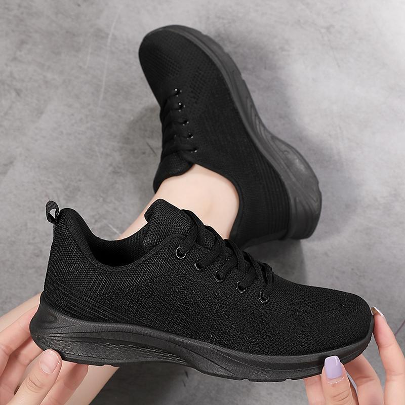 2024 Новые сетчатые дышащие модные повседневные женские туфли спортивные на плоской мягкой подошве обувь для ходьбы женские легкие