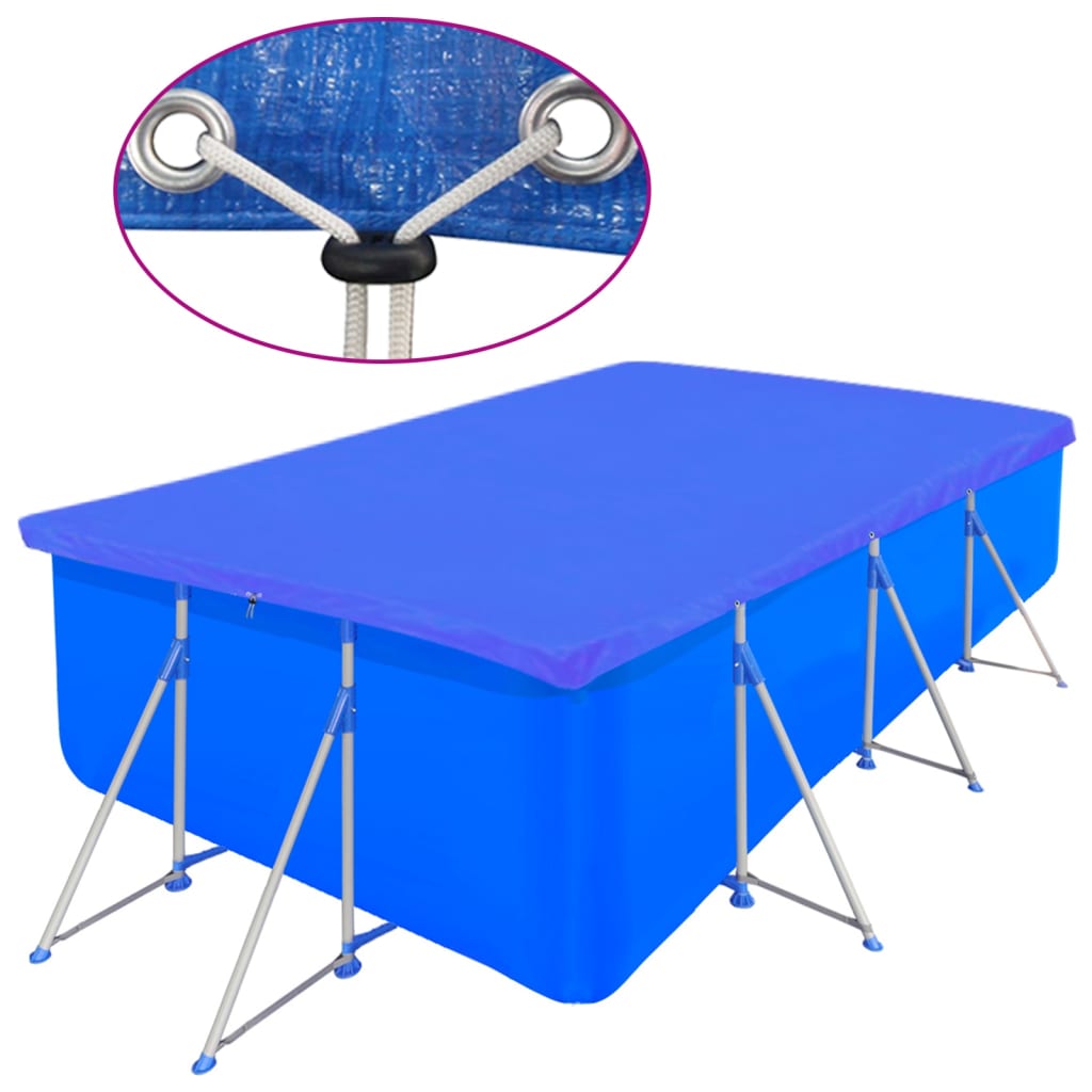 Vidaxl Plandeki Na Basen, 2 Szt., Pe, Prostokątne, 90 G/M², 394X207 Cm