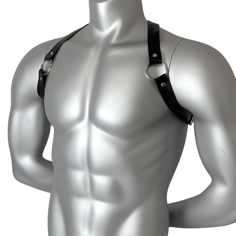 Fashion Sexy Harness Pu Leather Bondage Lingerie Adjustable Chest Belt Bdsm Gay Sex Exotic Accessories Fetish Clothing for Men