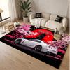 Car Racing Theme Soft Crystal Velvet Rug Custom Name & Text Print Non Slip Floor Rug for Bedroom Living Room