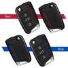 Чехол для ключа автомобиля Чехол для ключа Vw Golf 7 Чехол для ключа 3 кнопки Силиконовый чехол для ключа автомобиля Упаковка из 2 красных + синих 68,5 х 43,1 х 1,5 мм