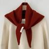 Women S 100 Australian Wool Triangle Scarf Spring Solid Color Versatile Shawl