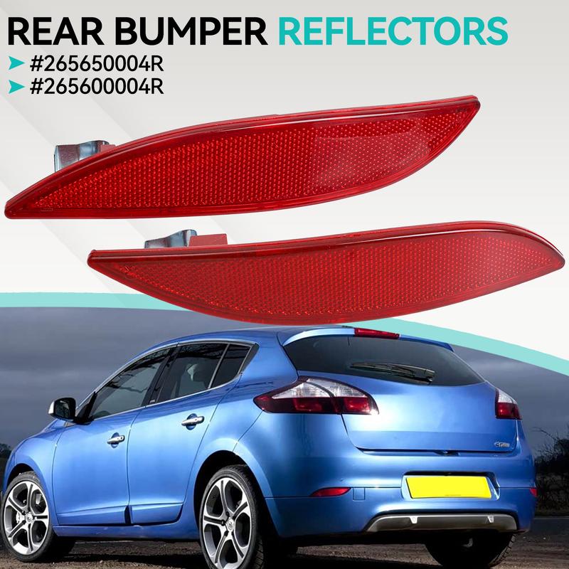 For Renault Megane Mk3 Rear Bumper Reflector Lamp Light Strip Left + Right Side Pair 265650004R 265600004R