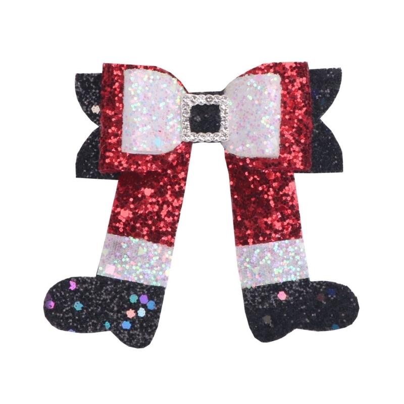 Pack of 2 Multifuntional Boot Bowknot Hair Accessory Hair Clip Christmas Bowknot Hairpiece Suitable for All Hairstyles