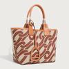 2024 Autumn/Winter All-Match Printed Canvas Tote Bag - Fashionable, Textured, Handmade Shoulder Bag for Women