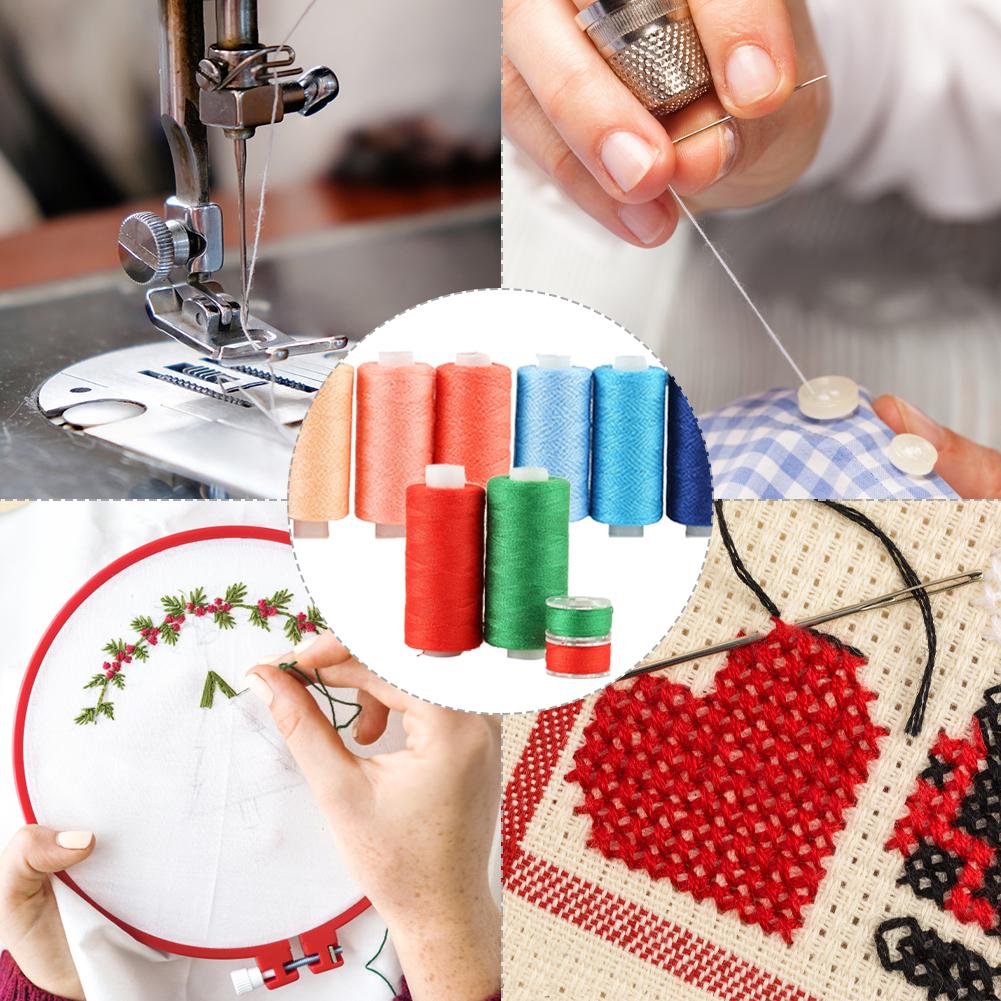 72 шт. 38 ярдов 400 ярдов катушки швейные нитки набор подарок 36 цветов предварительно намотанные шпульки полиэстер для ежедневного шитья стегание