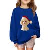 Children's Fashionable Casual Long-sleeved Loose Christmas Print Pullover Sweatshirt