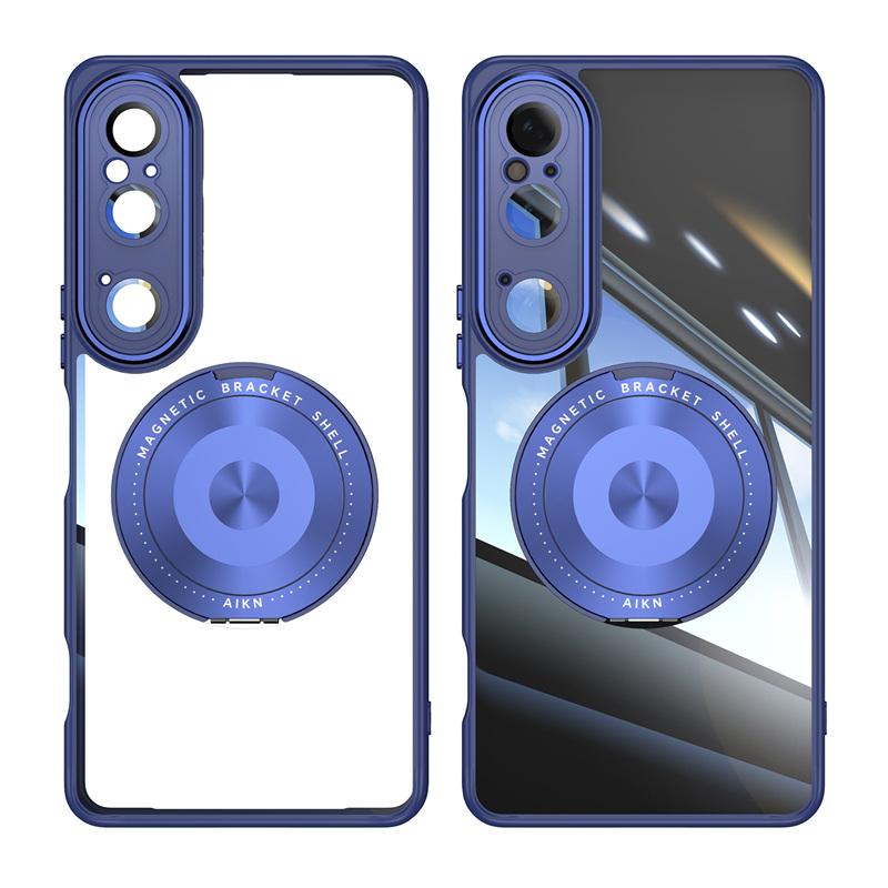 Magnetic Clear Acrylic Hard Lens protection 360 Rotating Back case for Sony Xperia 1VII VI / 10 VI Wireless Charging Bumper case