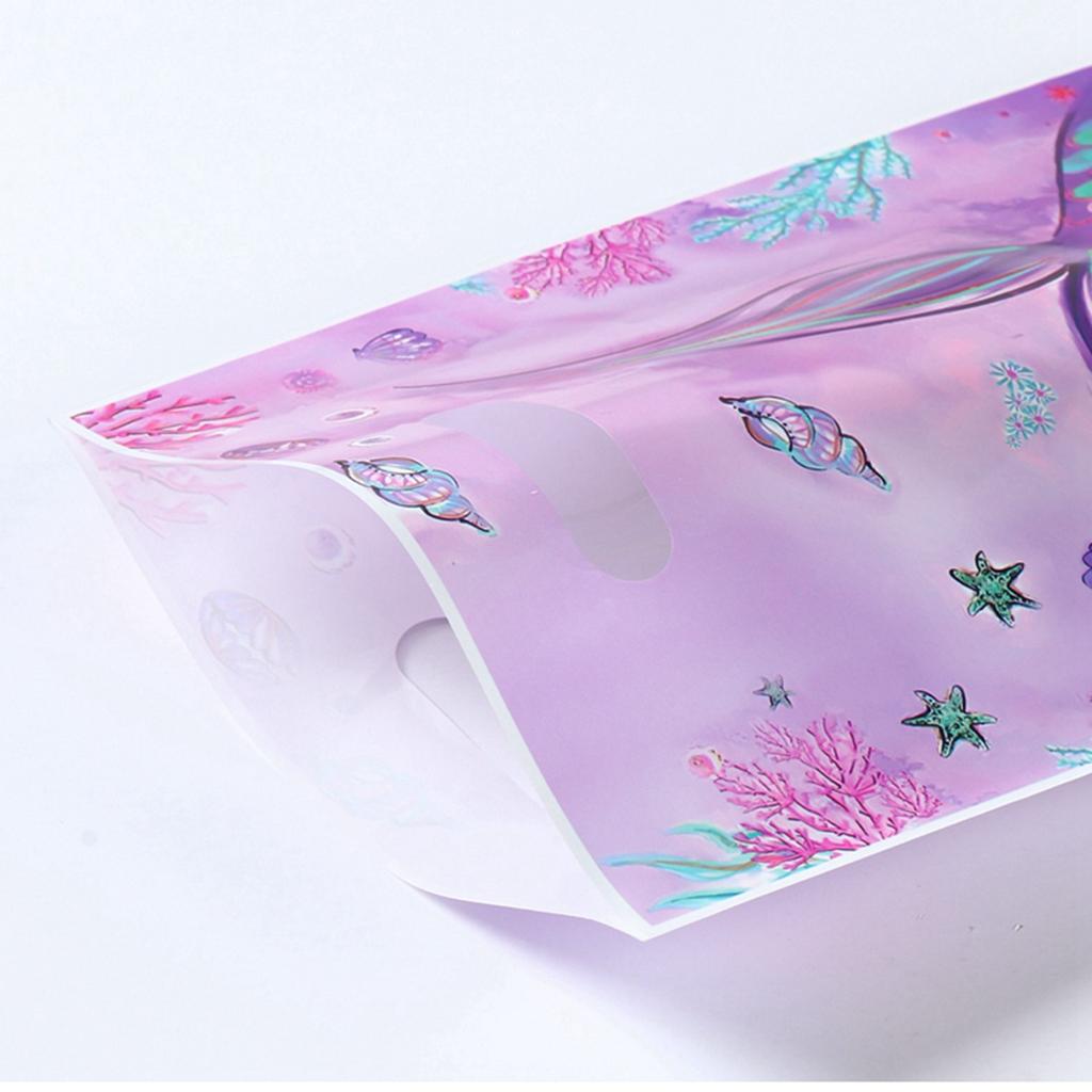 Пластиковые пакеты для сладостей для вечеринки в стиле русалочки, пакеты для конфет и подарков с хвостом русалки для дня рождения в стиле русалочки, декорация для вечеринки «Под водой», сувенир для детского душа