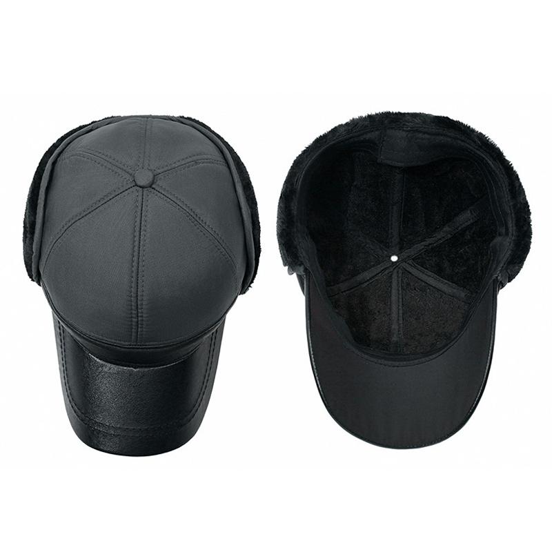 Зимняя пушистая бейсболка для защиты ушей для мужчин среднего и пожилого возраста, утепленная, ветрозащитная, утепленная, ветрозащитная шапка-бомбер