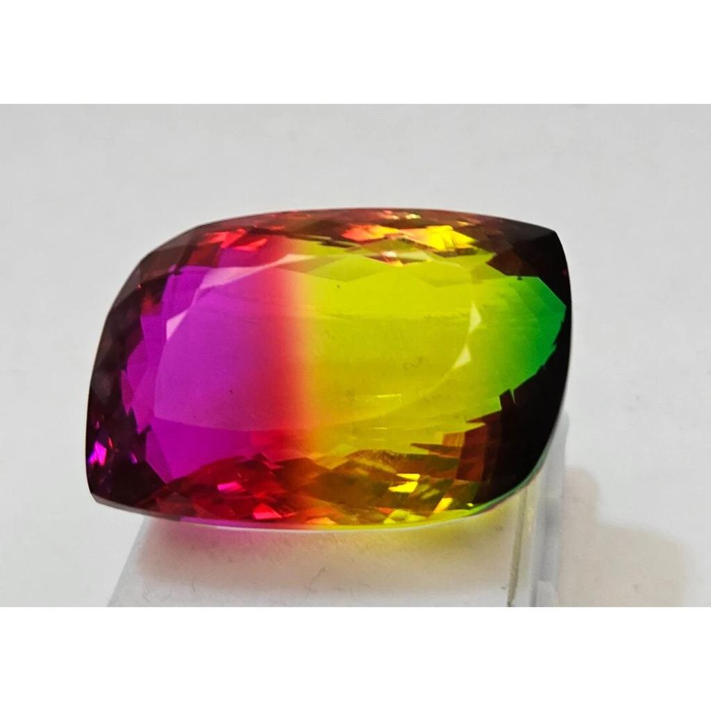 Fabulous Tourmaline Bi-Color Natural Fancy Cut 80+ Ct Certified Loose Gemstone