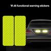 Reflective Vehicle Decals 14Pcs 3x8cm Warning Strip Tape Car Bumper Stickers Strips Secure Reflector Styling Accessories Nighttime Safety
