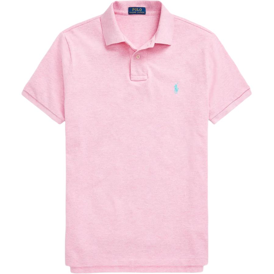 Polo Ralph Lauren однотонная вышитая рубашка поло с коротким рукавом с вышитым логотипом, мужская розовая MNPOKNI1N821146-650
