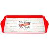 [A3340] - Melamine Cake Tray 'Best Granny In the World' Red White - 30x15 Cm